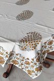 Autumn Sprig Cotton Handblock Table Cover