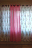 Cotton Handblock Curtain Pastel Corsage
