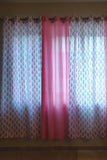 Cotton Handblock Curtain Red Fir