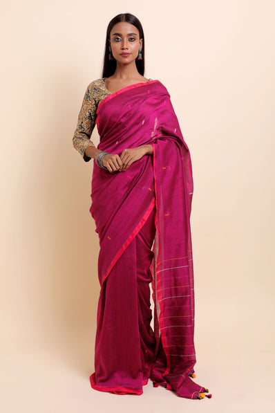 Magenta Saree - Buy Magenta Colour Saree Online Now