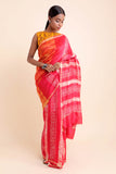 Turmeric Beauty Chanderi Cotton Silk Saree with Handblock and Batik