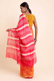 Turmeric Beauty Chanderi Cotton Silk Saree with Handblock and Batik