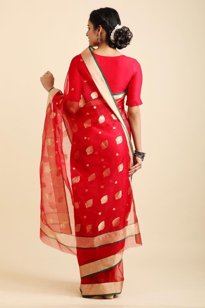 Pure Chanderi Katan Silk Saree With Detailed Border Perfect for Weddings, Silk  Saree,rare Shades Handloom Saree. CHRISTMAS GIFT - Etsy