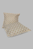 Sunehri dhoop cotton cushion cover with handblock